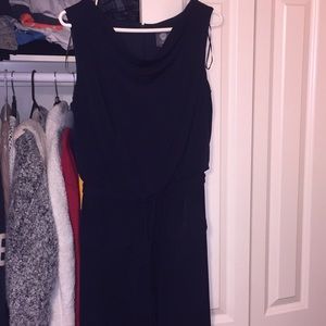 This is an dark blue jumpsuit.